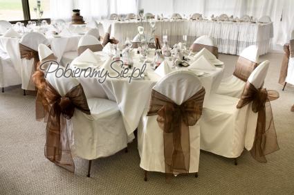 dekoracje sali weselnej, krzeseł