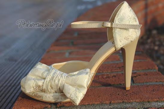 Buty ślubne w stylu vintage, Łucja: wysokość obcasa: 10,5 cm, rozmiarówka: 34-42