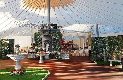 dekoracje ślubne, fontanny, organizacja wesela w plenerze