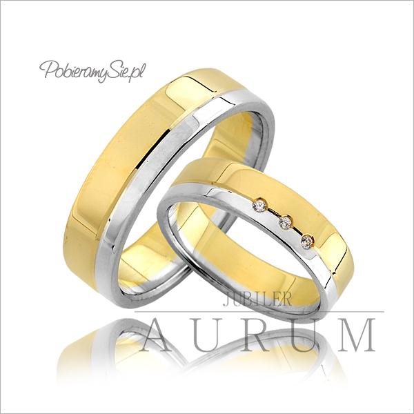 Jubiler Aurum, obrączki ślubne, model a186