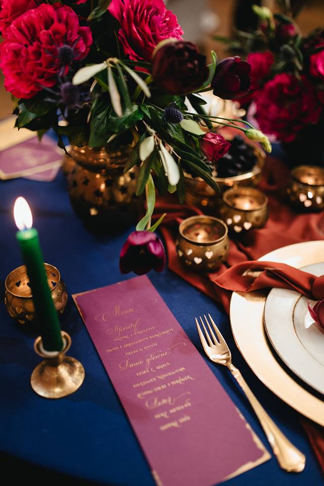 dekoracja stołu na wesele, dodatki ślubne